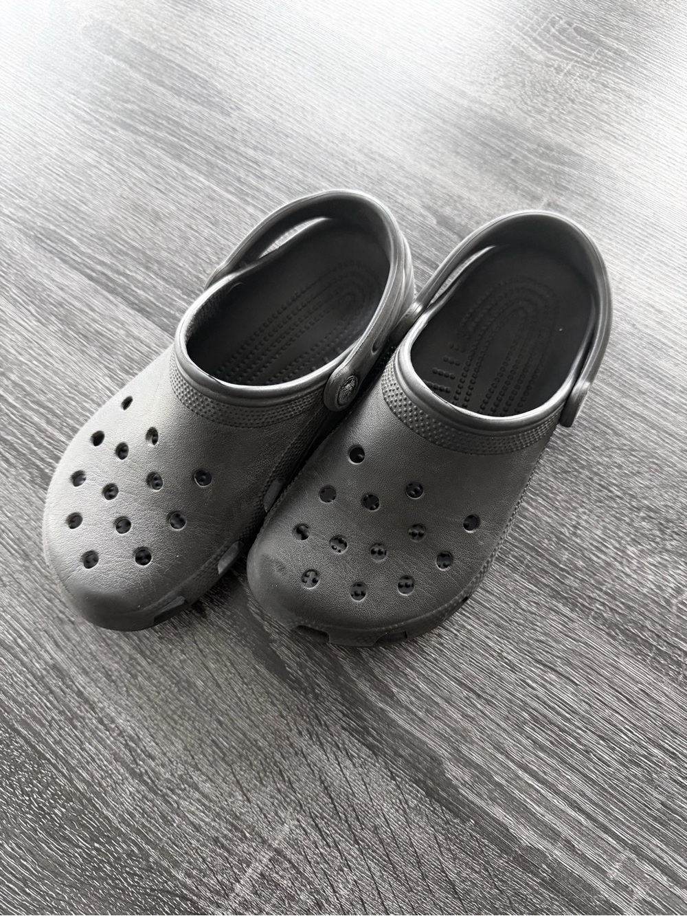 Crocs Classic Slip-On Shoes, Size M5 W7, Black, Lightweight, Sporty